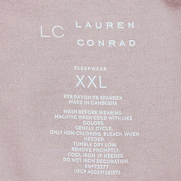 Lauren Conrad Women's  Flutter Short Sleeve Pajama Top - XXL - Picture 4 of 8